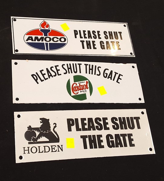 Lot 1275 - VINTAGE STYLE ENAMEL SIGNS