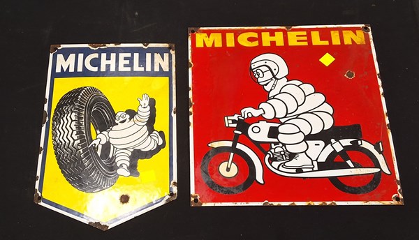 Lot 1281 - VINTAGE STYLE ENAMEL SIGNS