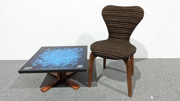 Lot 179 - CHAIR AND SIDE TABLE