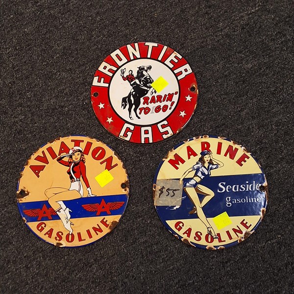 Lot 1311 - VINTAGE STYLE ENAMEL SIGNS
