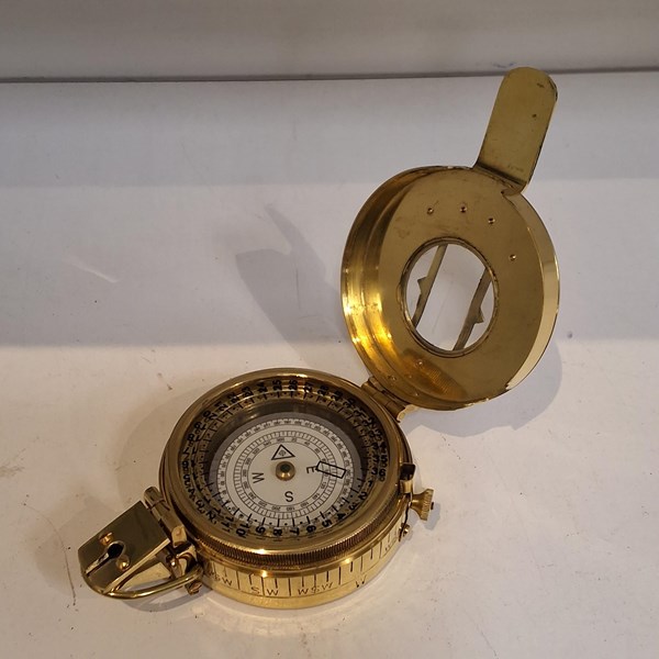 Lot 1308 - MODERN BRASS COMPASS