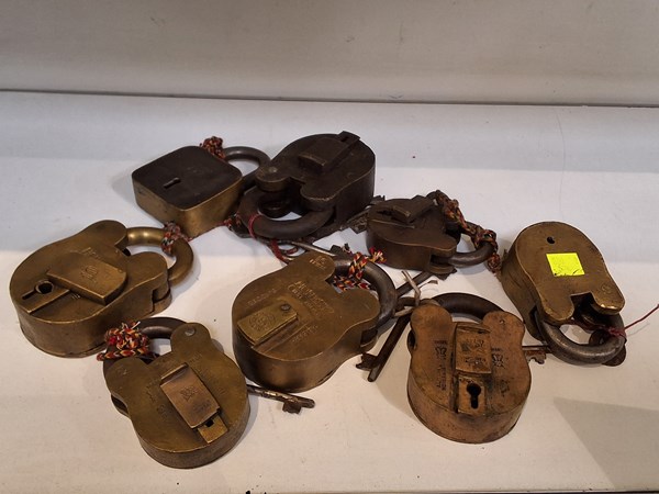 Lot 1406 - EIGHT PADLOCKS