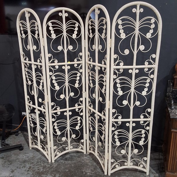 Lot 340 - CANE FOLDING SCREEN