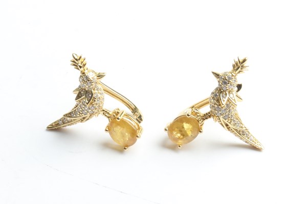 Lot 1026 - BIRD EARRINGS