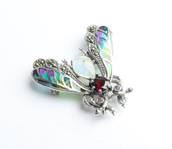 Lot 1046 - ENAMEL PENDANT/BROOCH