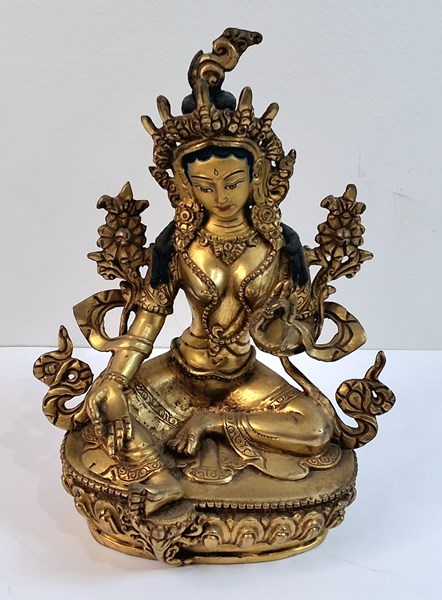 Lot 1396 - BRONZE BUDDHA