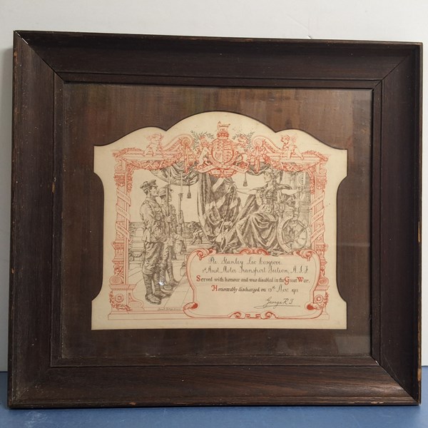 Lot 1077 - MILITARY CERTIFICATE