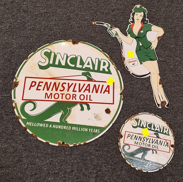 Lot 1220 - VINTAGE STYLE ENAMEL SIGNS