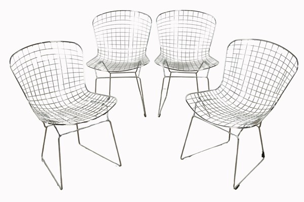 Lot 8 - SET OF WIREFRAME CHAIRS