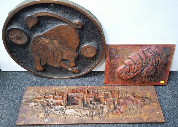 Lot 1411 - COPPER WALL ART