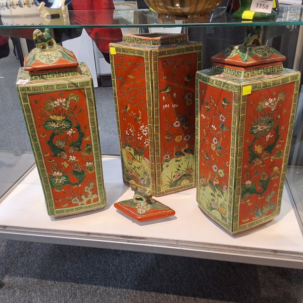 Lot 1160 - LIDDED JARS