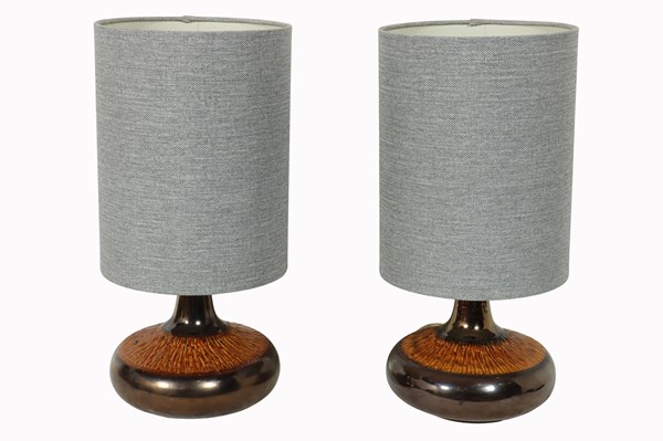 Lot 206 - PAIR OF TABLE LAMPS