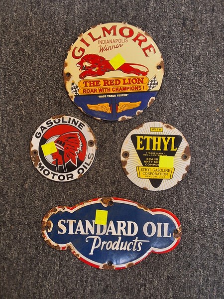 Lot 1220 - VINTAGE STYLE ENAMEL SIGNS