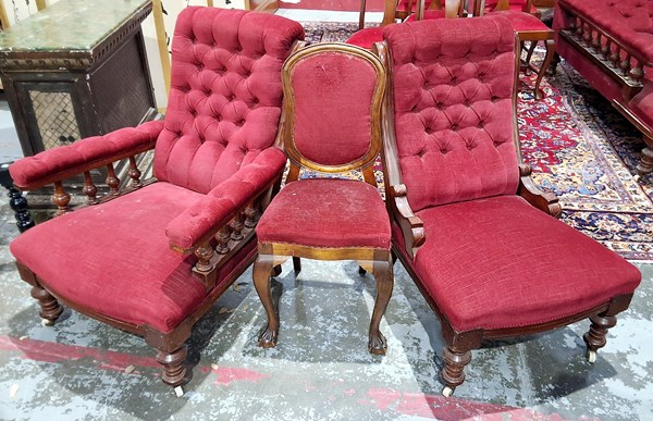 Lot 374 - VICTORIAN PARLOUR SET