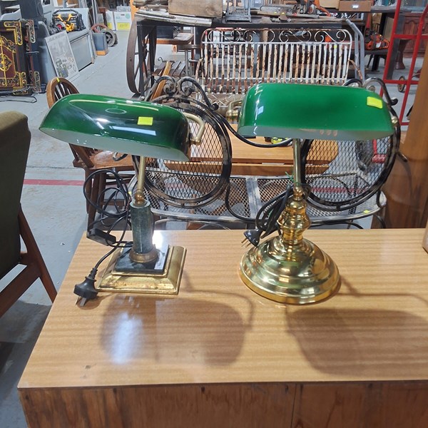 Lot 4 - BANKERS LAMPS