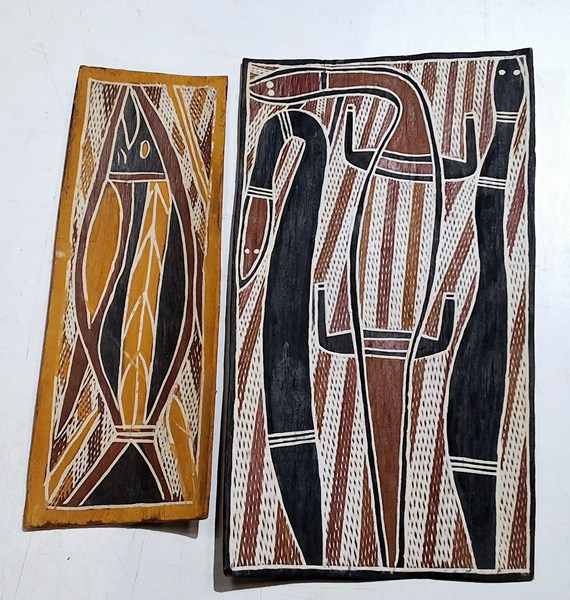 Lot 1056 - BARK PAINTINGS