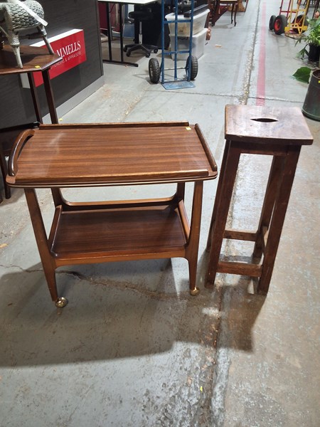 Lot 451 - TRAYMOBILE AND STOOL
