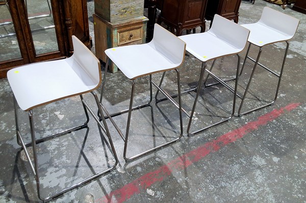 Lot 155 - PLYWOOD BAR STOOLS
