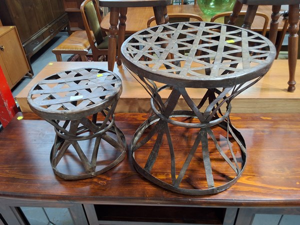 Lot 367 - TABLE AND STOOL