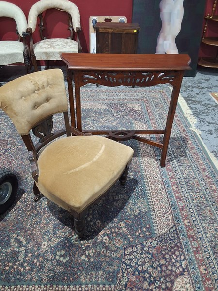 Lot 148 - CHAIR AND CONSOLE