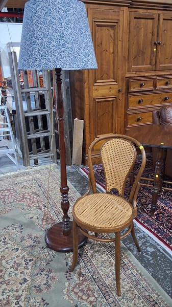 Lot 169 - BENTWOOD CHAIR AND LAMP