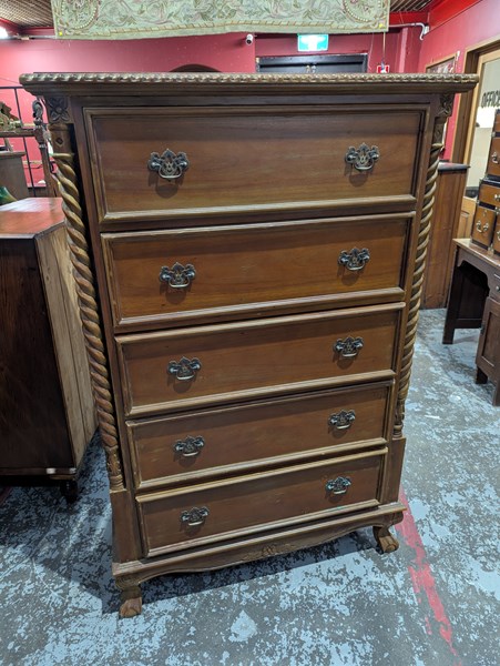 Lot 54 - TALLBOY CHEST OF DRAWERS