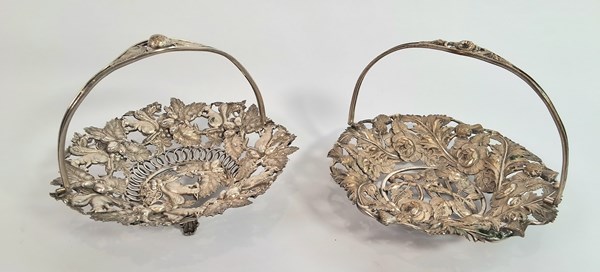 Lot 1070 - SILVERPLATE BASKETS