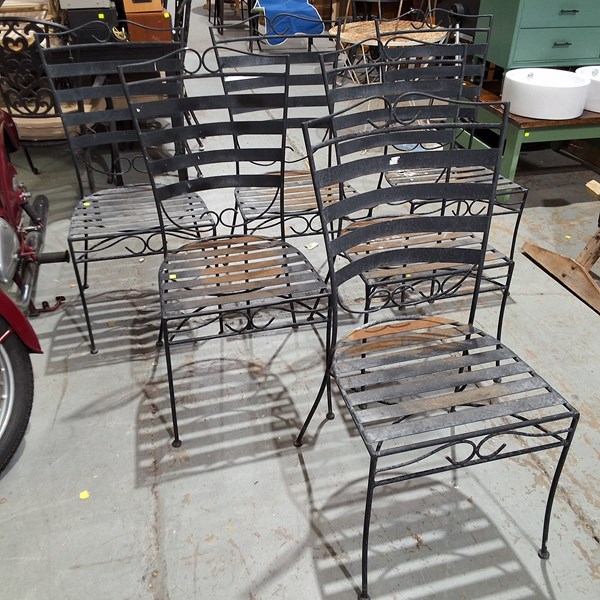 Lot 346 - STRAPWORK CHAIRS