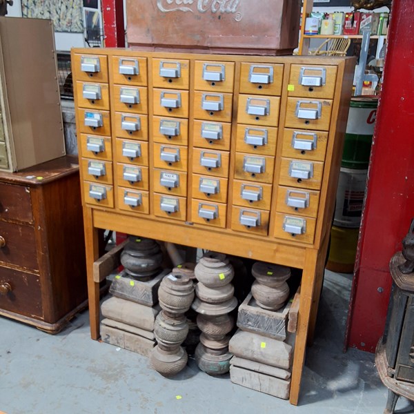 Lot 243 - LIBRARY INDEX DRAWERS