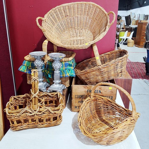 Lot 318 - CANE BASKETS