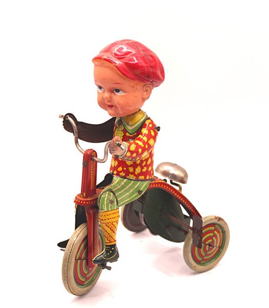 Lot 41 - JAPANESE TIN TOY TRICYCLE BOY