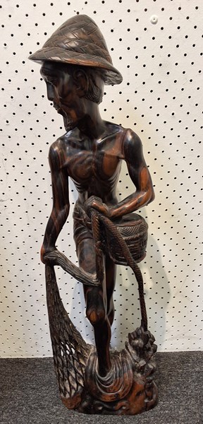 Lot 1393 - WOODEN FIGURE