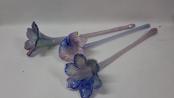 Lot 1191 - GLASS FLOWERS