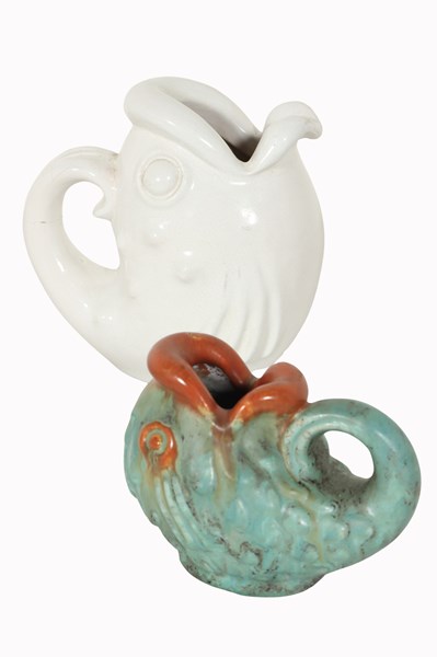 Lot 210 - TWO FISH JUGS