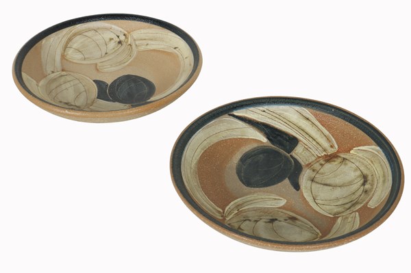 Lot 121 - TWO POTTERY BOWLS