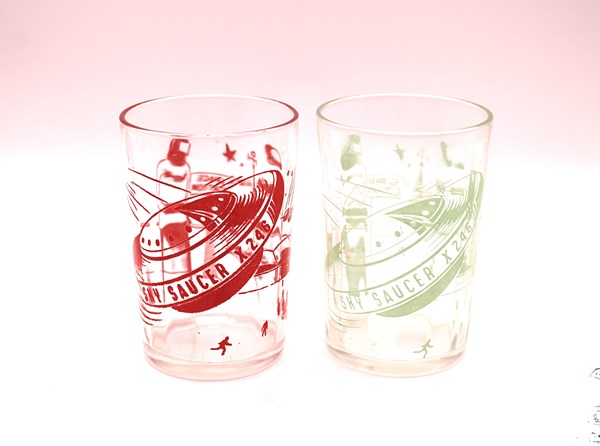 Lot 6 - SKY SAUCER GLASSES (2)
