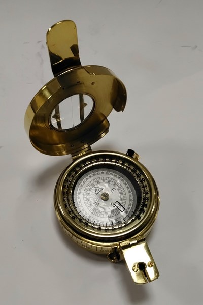 Lot 1187 - BRASS COMPASS