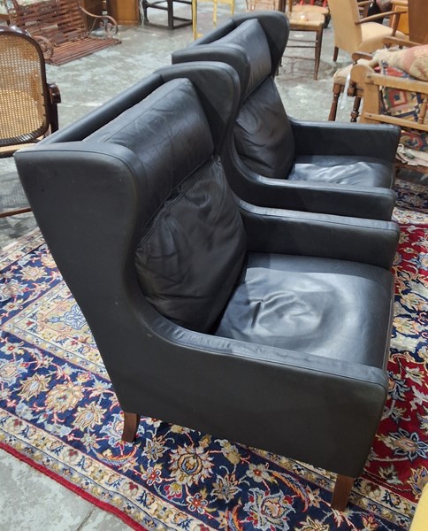 Lot 236 - HIGH BACK ARMCHAIRS
