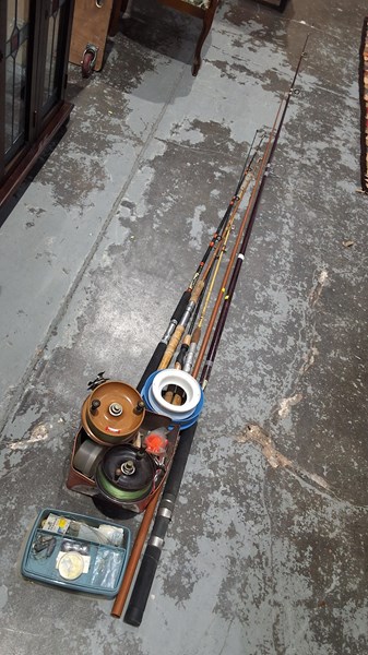 Lot 347 - FISHING RODS & REELS