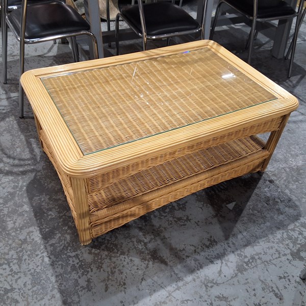 Lot 155 - CANE COFFEE TABLE