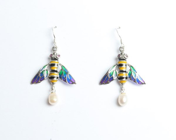 Lot 1041 - SILVER EARRINGS