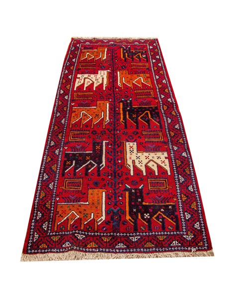 Lot 21 - PICTORIAL BALOUCHI RUG