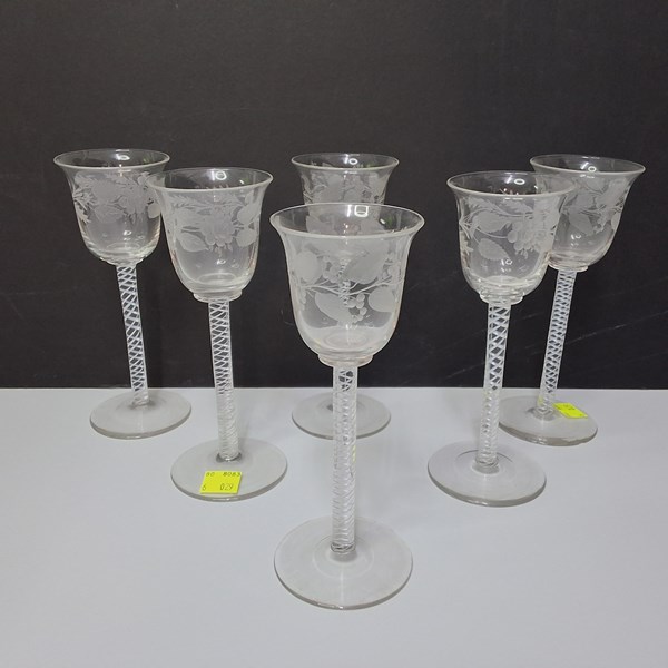 Lot 1366 - AIR TWIST STEM GLASSES