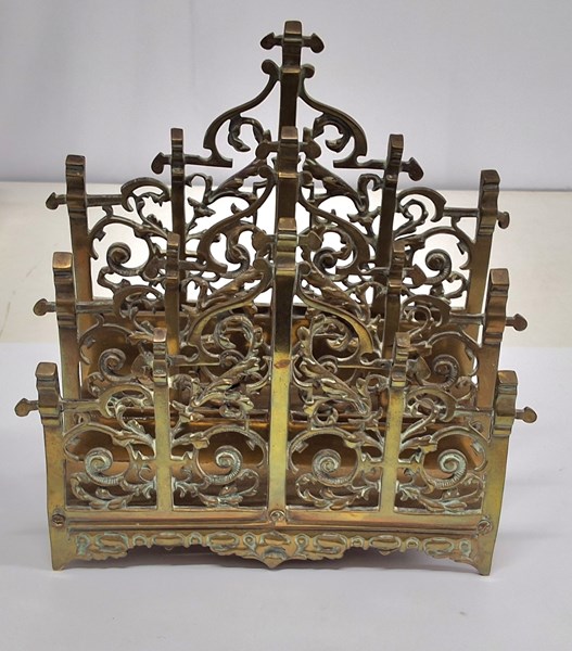 Lot 1171 - BRASS LETTER RACK