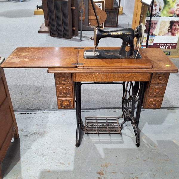 Lot 210 - TREADLE SEWING MACHINE