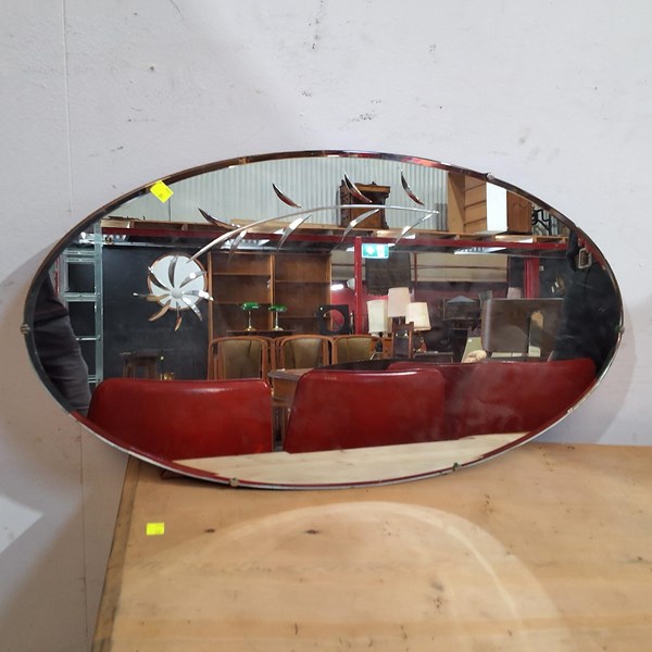 Lot 271 - OVAL WALL MIRROR