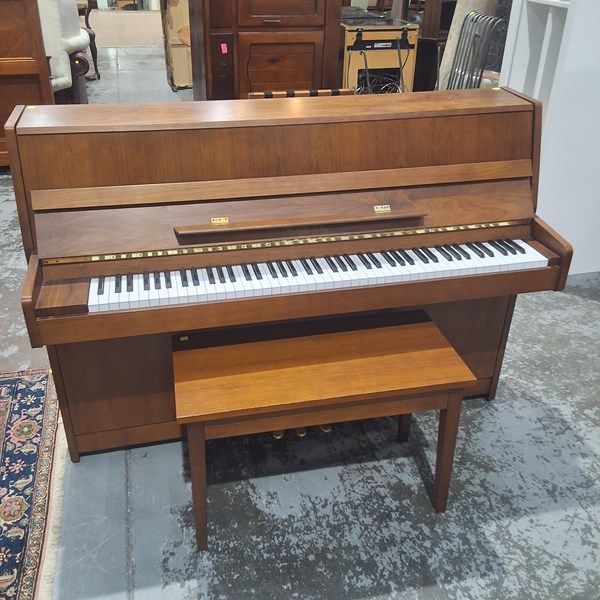Lot 54 - PIANO AND STOOL