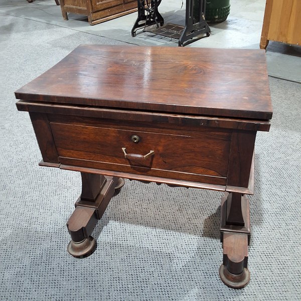 Lot 110 - VICTORIAN GAMES TABLE