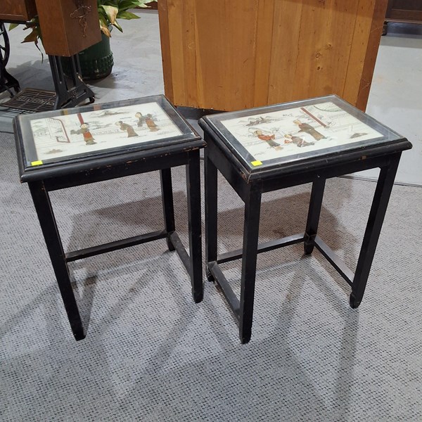 Lot 221 - PAIR OF SIDE TABLES