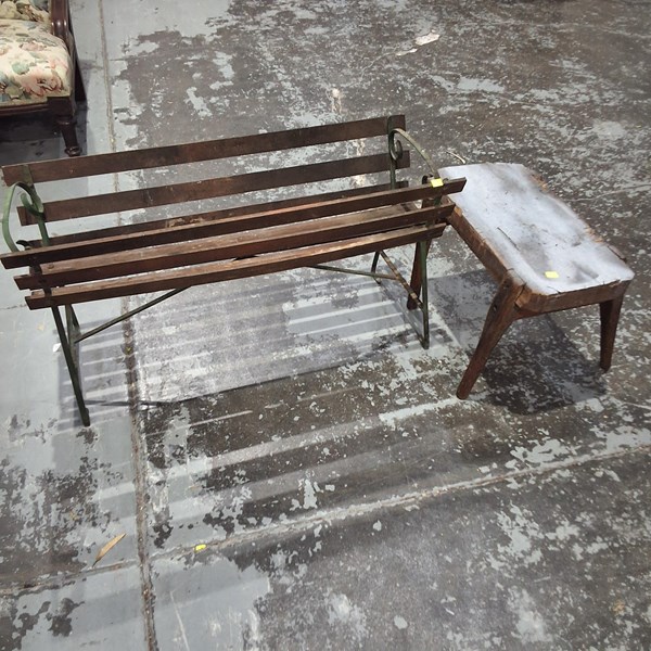 Lot 225 - PLANTER AND STOOL